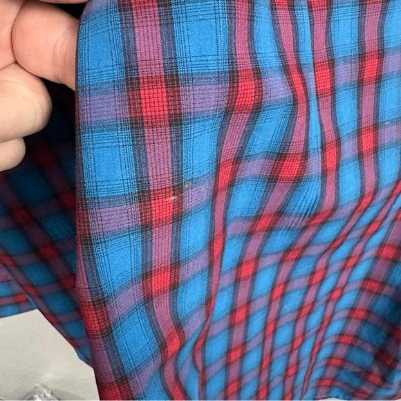 Cinch Long Sleeve Button Down Shirt Men’s XXL Blue/Red Western - Picture 10 of 12